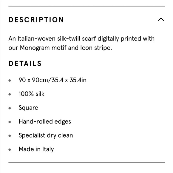 SOLD❌Burberry Monogram Stripe Silk Square Scarf - Picture 7 of 7